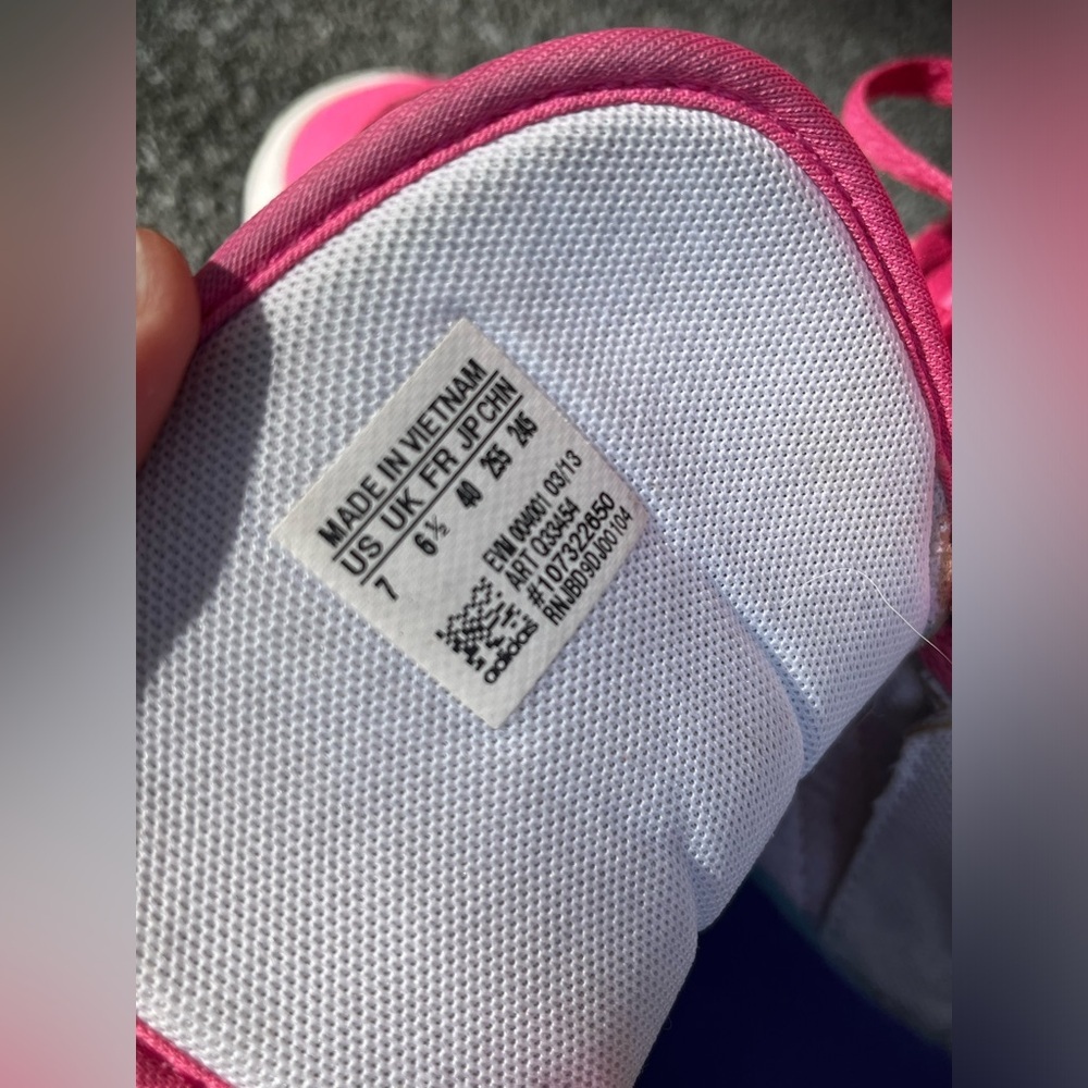 Pink Adidas High Tops Size 7 | Like New (fits like an 8) - Picture 7 of 8